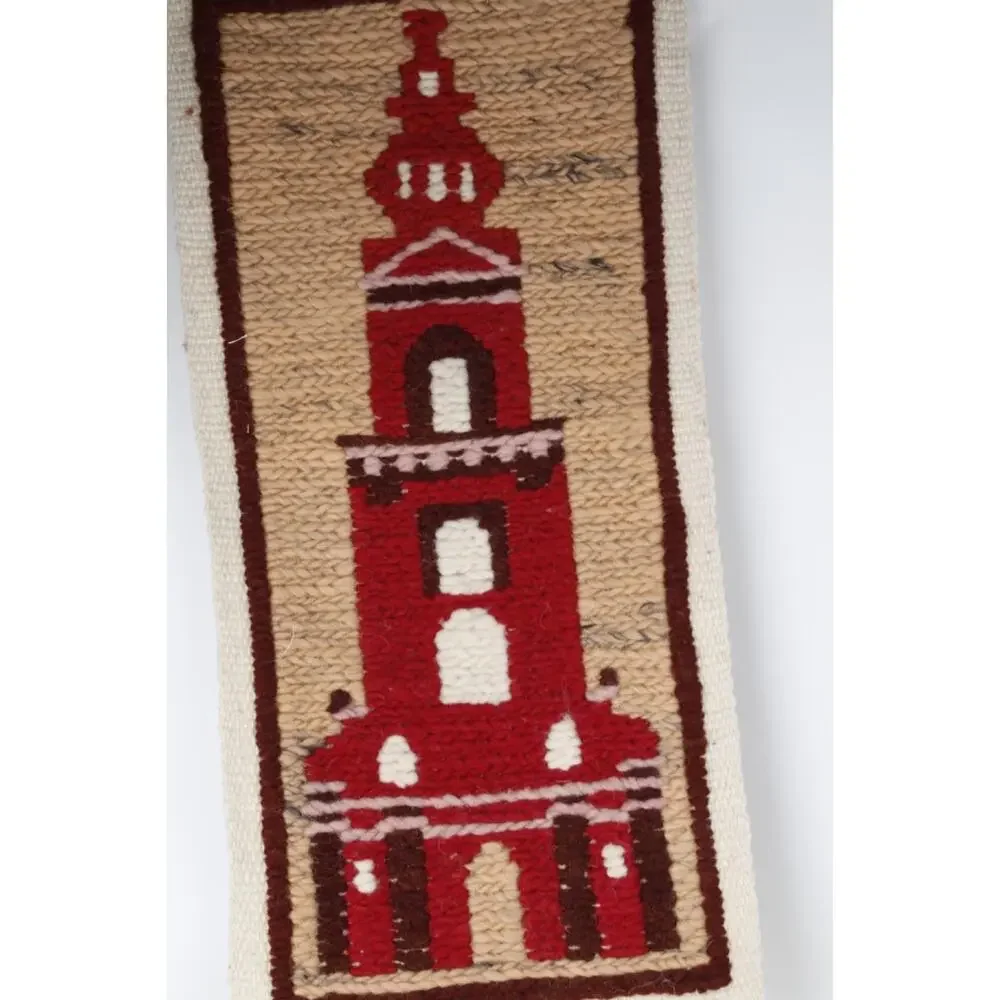 Vintage Beautiful Hand Woven Polandi Wool Weaving Tapestry Kilim Panel Rug